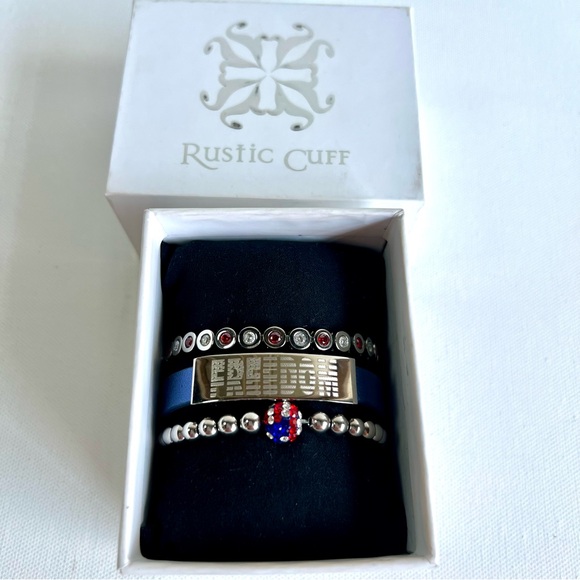 RUSTIC CUFF • Freedom Bracelet Trio Set • Preowned • Great Condition! - Picture 1 of 6